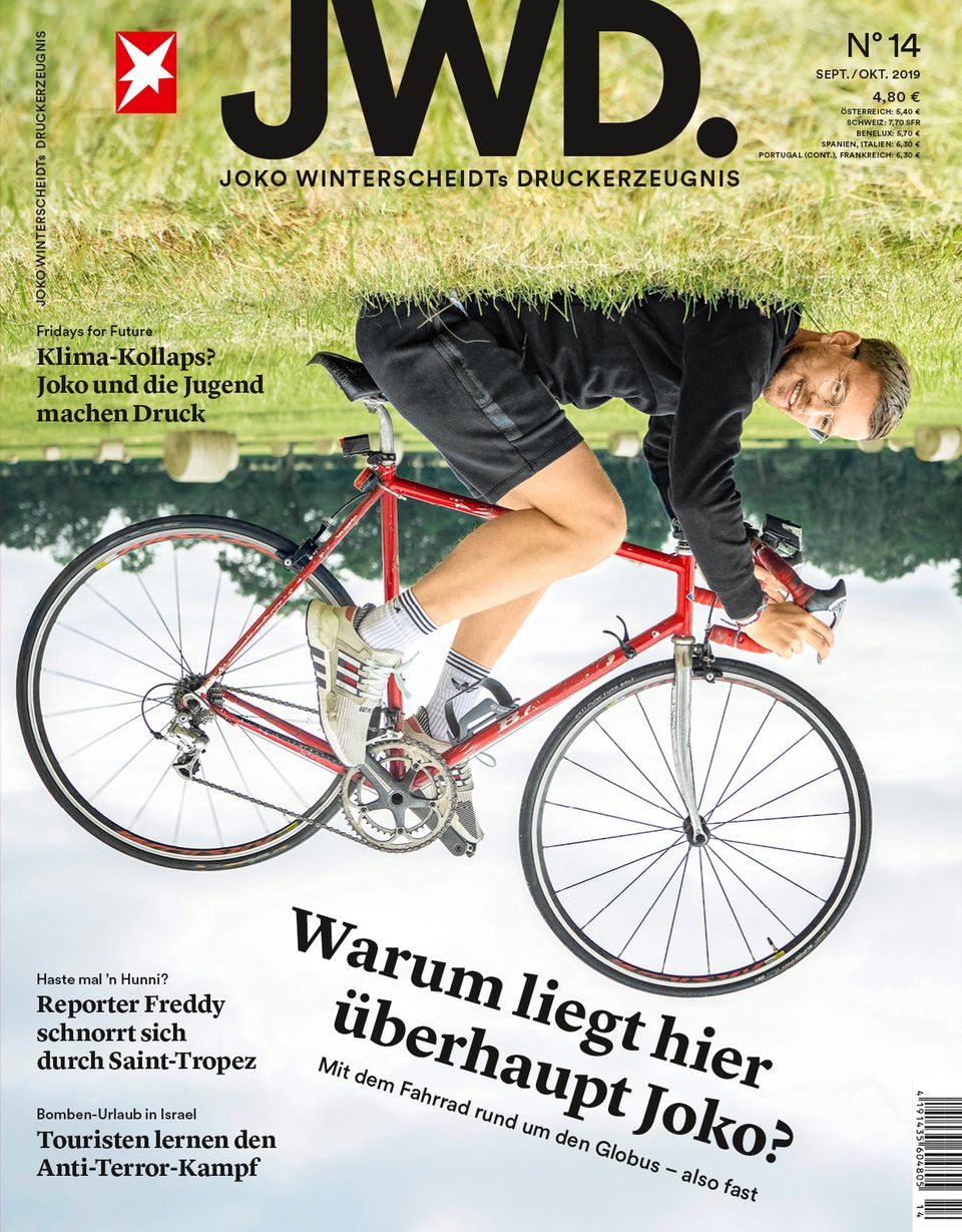 JWD Joko Winterscheidt's Druckerzeugnis Joko Winterscheidt auf dem Cover der JWD, Ausgabe 14