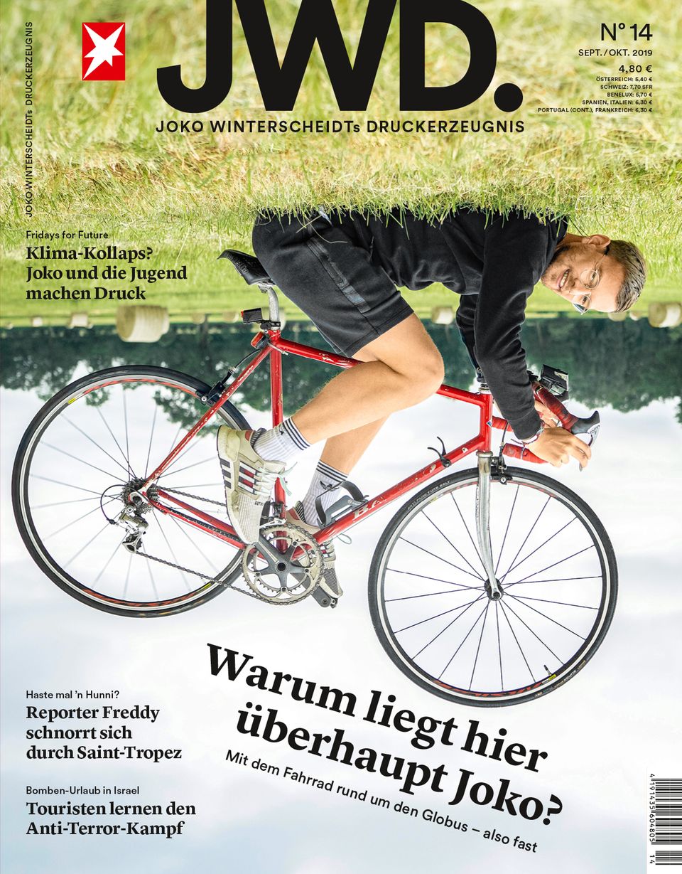 Joko Winterscheidt auf dem Cover der JWD, Ausgabe 14