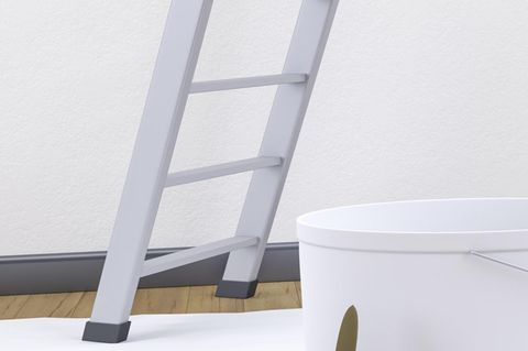 Mithilfe einer Leiter wollte ein Franzose Heimwerkerarbeiten in seinem Bad ausführen (Symbolbild)
