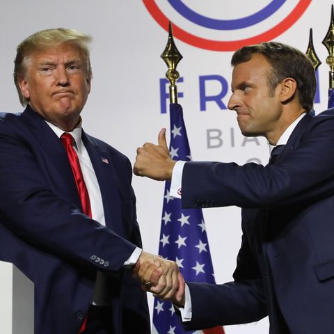 Daumen hoch: Emmanuel Macron (r.) und Donald Trump in Biarritz