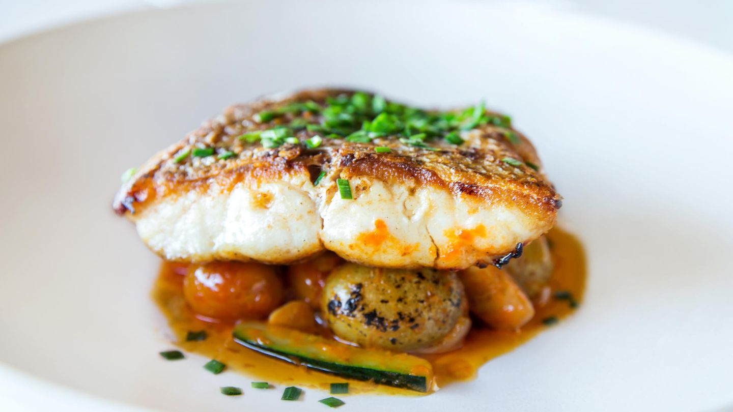 Fischfilet mit Champions Fischfilet mit Champions