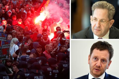 Gab es hier Hetzjagden? Demonstration in Chemnitz; Hans-Georg Maaßen; Michael Kretschmer