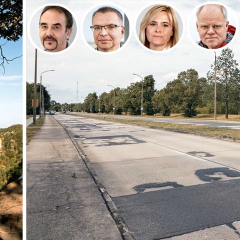 Elbe bei Rathen; Straße in Hoyerswerda, vier Reporter der "Sächsischen Zeitung"