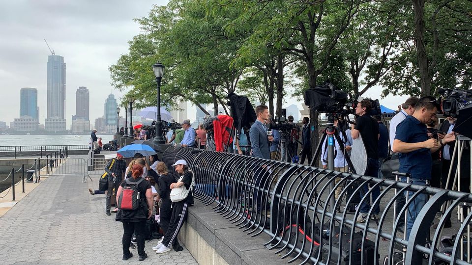 New York - Journalisten warten auf Greta Thunberg New York - Journalisten warten auf Greta Thunberg