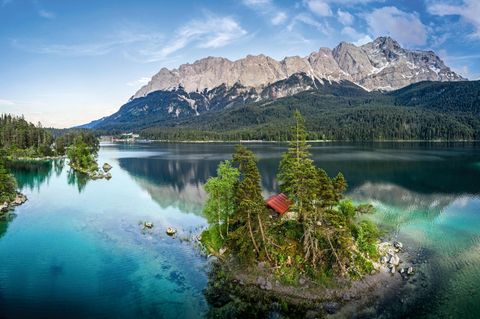 Eibsee und Zugspitze am Abend
