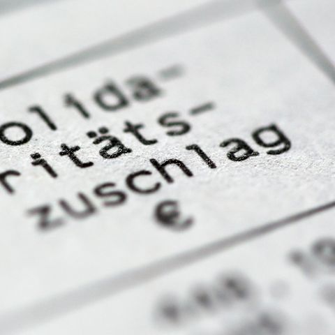 Ein Steuerbescheid mit dem Posten Solidaritätszuschlag