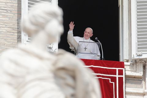 Papst Franziskus bei seinem Angelus-Gebet