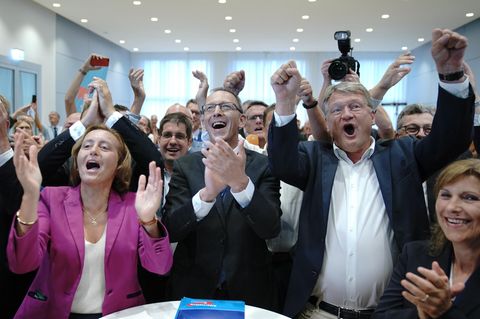 Jubel bei der AfD über die ersten Ergebnisse der Landtagswahlen