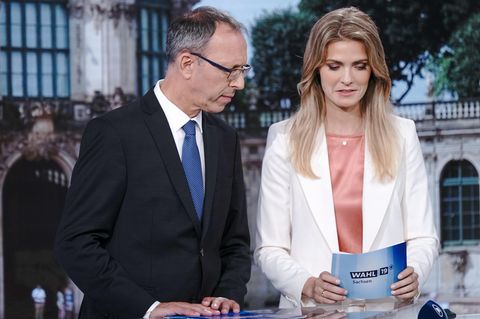 MDR-Moderatorin Wiebke Binder führte in der ARD durch weiter Teile des Wahlabends