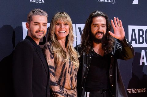 Heidi Klum zusammen mit den Kaulitz-Brüdern
