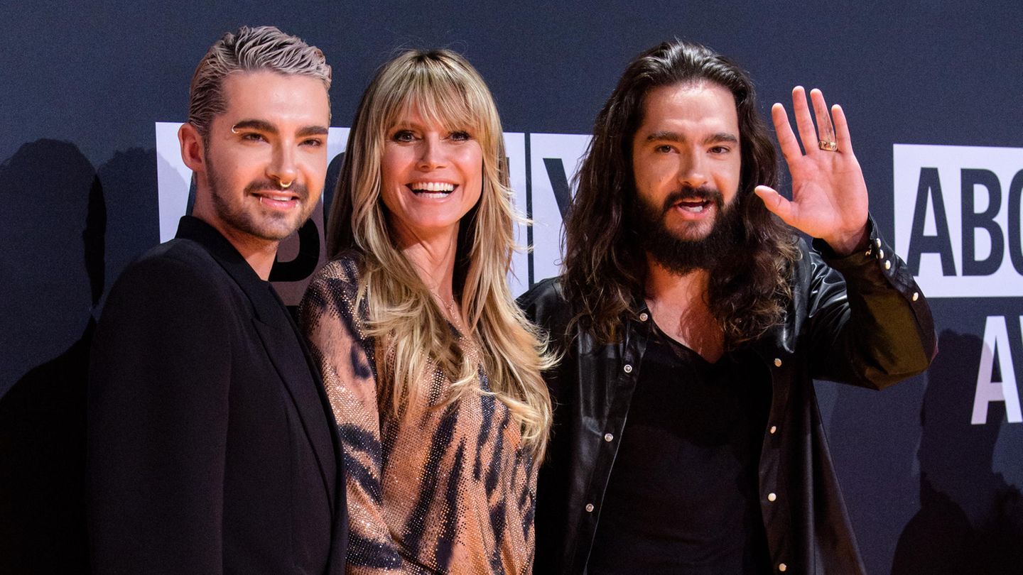Heidi Klum zusammen mit den Kaulitz-Brüdern