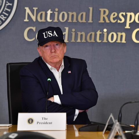 US-Präsident Donald Trump bei einem Treffen mit der Katastrophenschutzbehörde Fema wegen Hurrikan "Dorian" in Washington