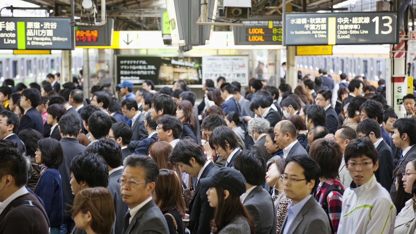 Pendler in Tokio