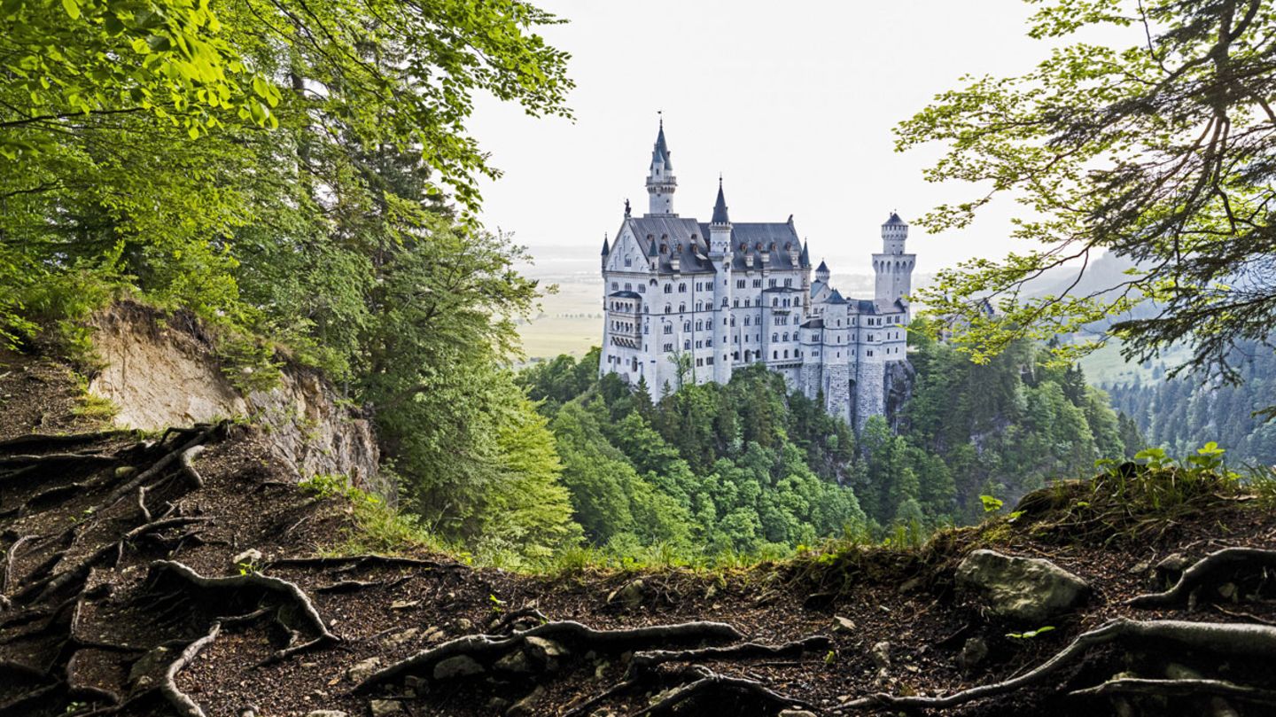 Blick von Marienbrücke zum Schloss Neuschwanstein