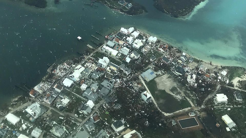 Durch Hurrikan "Dorian" zerstörte Häuser auf den Bahamas