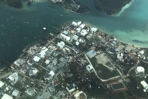 Durch Hurrikan "Dorian" zerstörte Häuser auf den Bahamas
