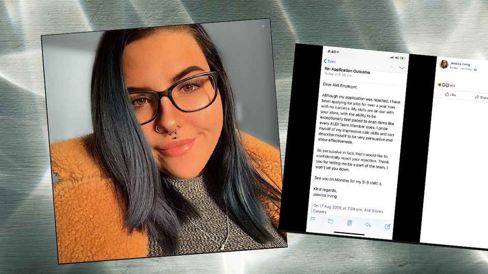 Jessica Irving lehnte ihre Ablehnung ab