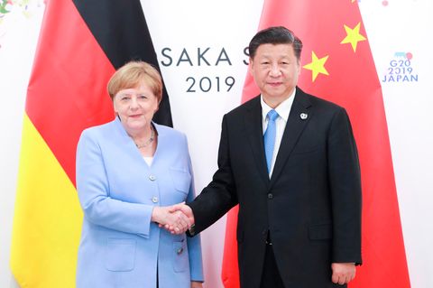 Angela Merkel und Chinas Staatspräsident Xi Jinping hatten sich jüngst auch auf dem G20-Gipfel Ende Juni in der japanischen Metropole Osaka getroffen