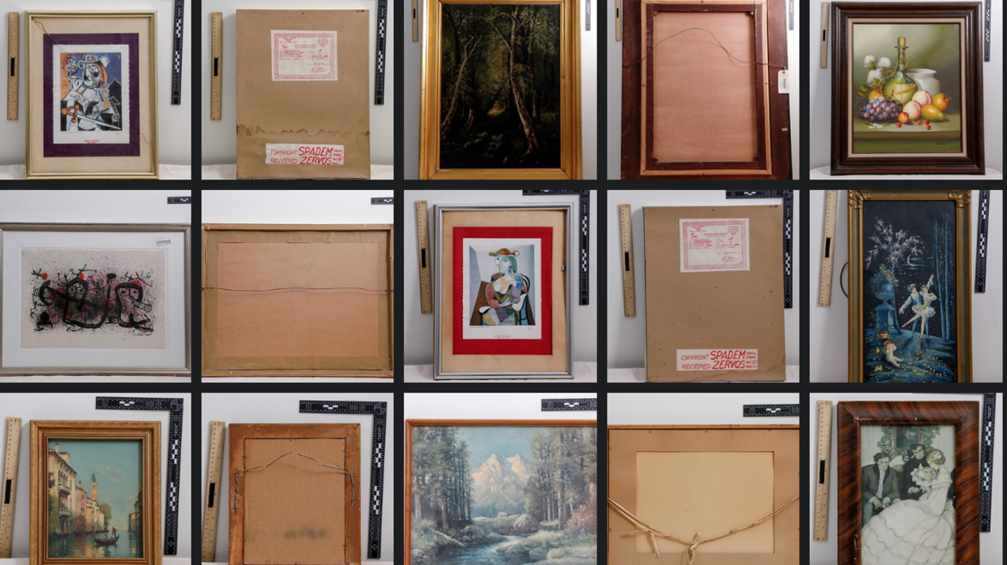 Einige der wiedergefundenen Kunstwerke aus Los Angeles