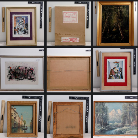 Einige der wiedergefundenen Kunstwerke aus Los Angeles
