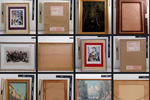 Einige der wiedergefundenen Kunstwerke aus Los Angeles