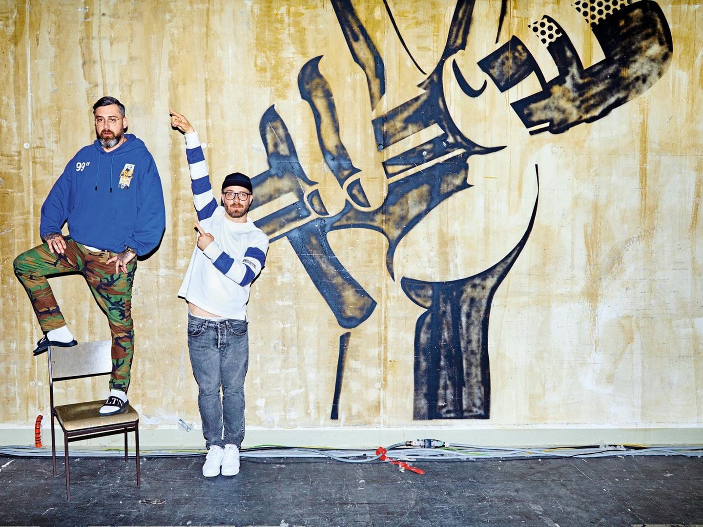 Sido und Mark Forster im The Voice of Germany Studio Sido und Mark Forster im The Voice of Germany Studio