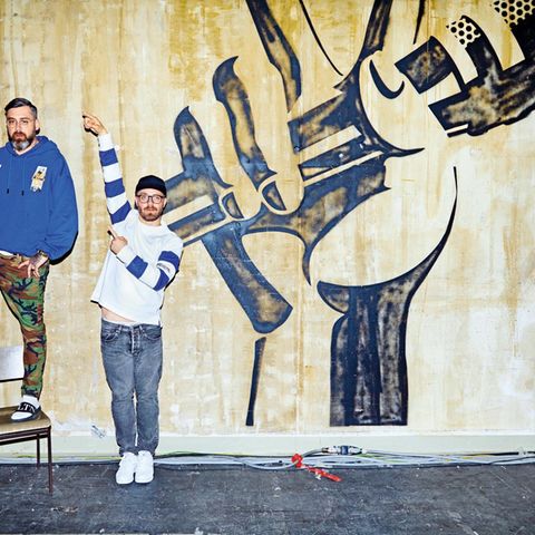 Sido und Mark Forster im The Voice of Germany Studio
