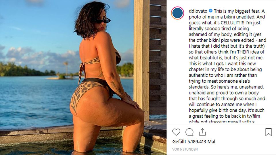 Vip News: Demi Lovato steht zu ihrem Körper mit Cellulite Vip News: Demi Lovato steht zu ihrem Körper mit Cellulite