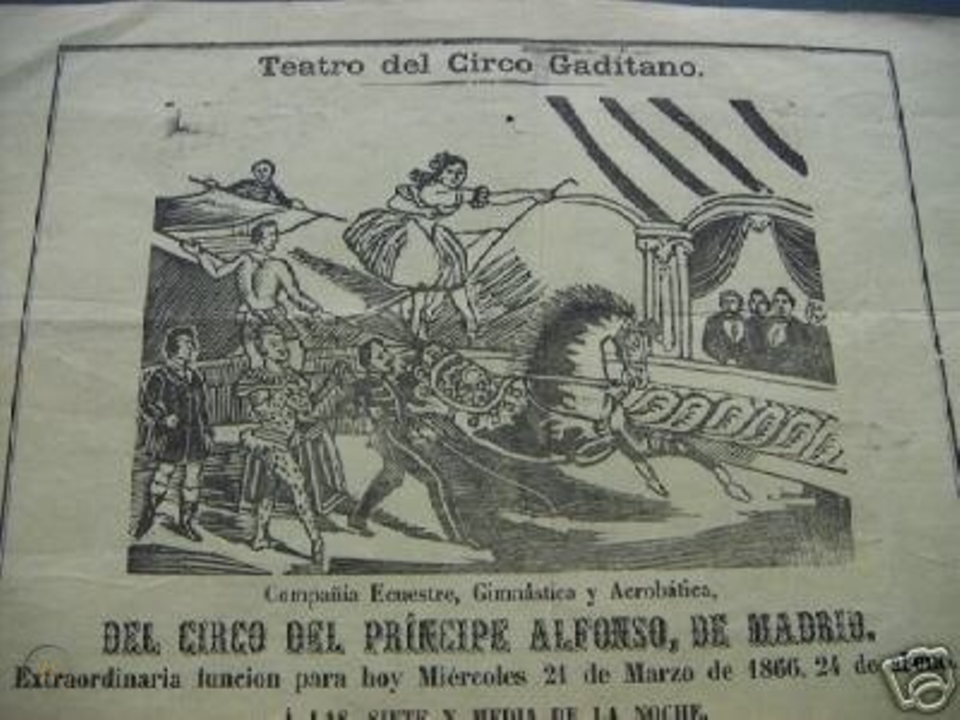 Ein zeitgenössisches Zirkus-Plakat aus Bolivien, dass auch einen Auftritt von "Miss Ella" anpreist Ein zeitgenössisches Zirkus-Plakat aus Bolivien, dass auch einen Auftritt von "Miss Ella" anpreist