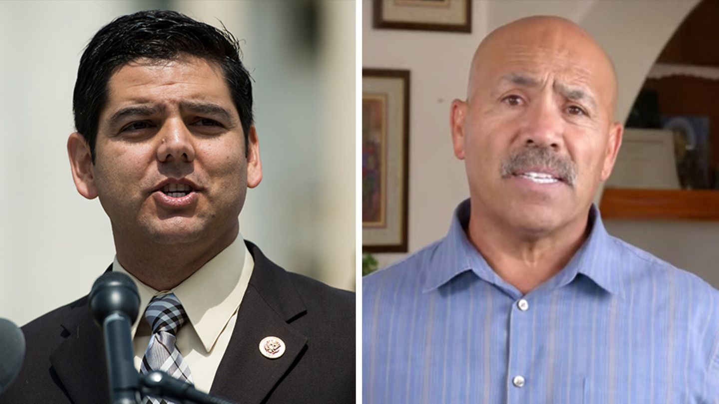 Links Raul Ruiz von den Demokraten und rechts Raul Ruiz von den Republikanern