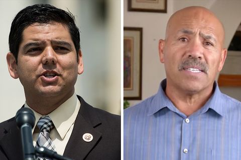 Links Raul Ruiz von den Demokraten und rechts Raul Ruiz von den Republikanern