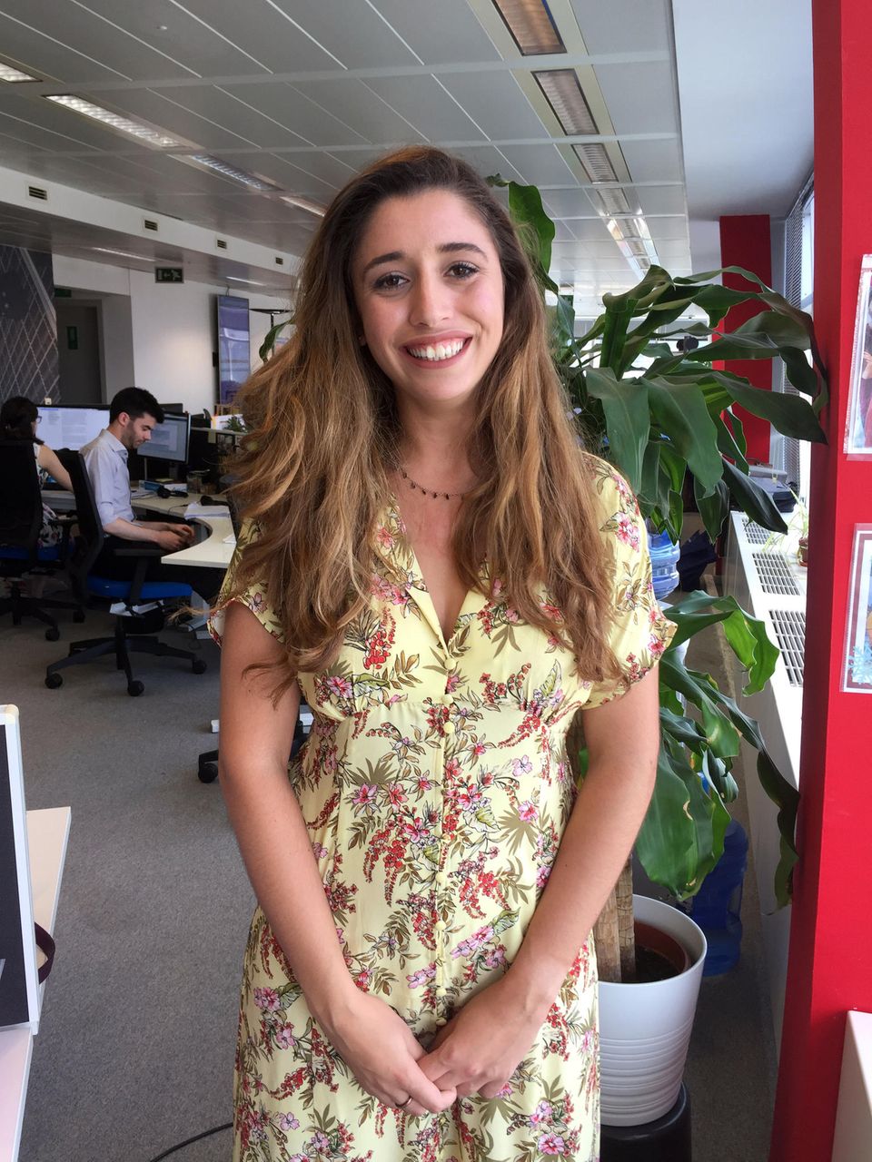 Brexit-Expertin Martina, aufgenommen im Call Center Europe Direct der EU-Kommission Brexit-Expertin Martina, aufgenommen im Call Center Europe Direct der EU-Kommission