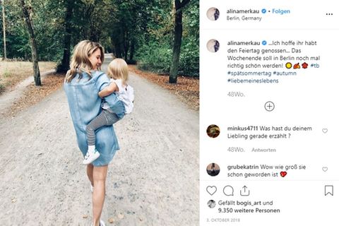 Alina Merkau und ihre Tochter Rosa auf Instagram
