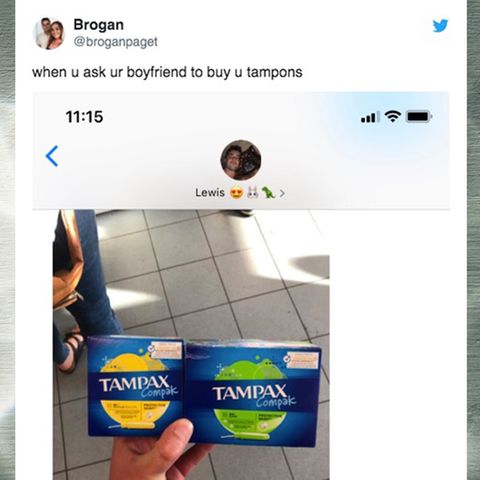 Twitter-Post: Wenn der Mann beim Tampon-Kauf überfordert ist