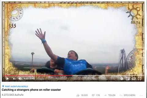Achterbahn: Neuseeländer fängt während der Fahrt fremdes Smartphone