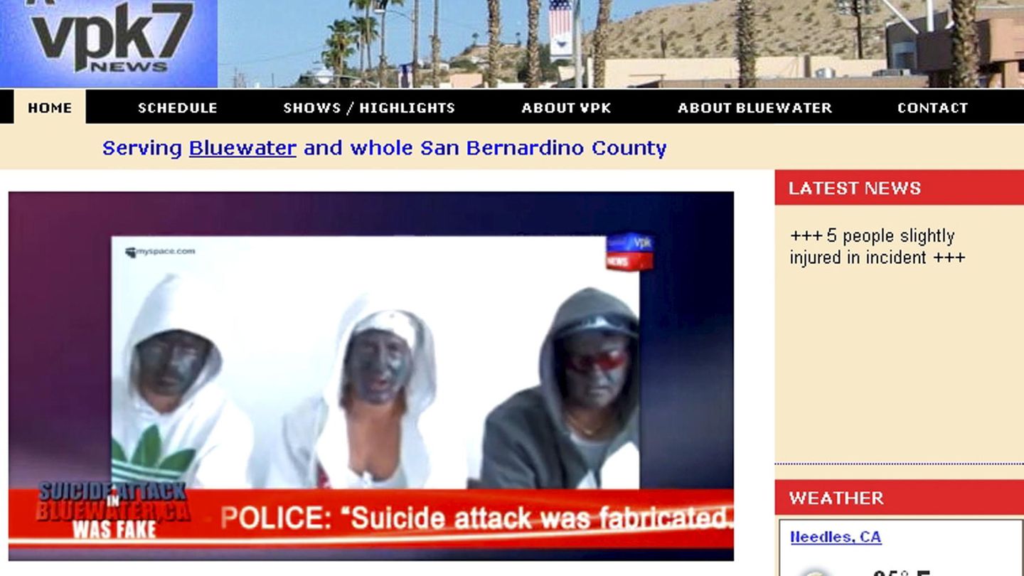 Die Webseite vpk-tv.com. Der falsche TV-Sender aus Bluewater zeigte ein falsches Bekennervideo der falschen Berlin Boys