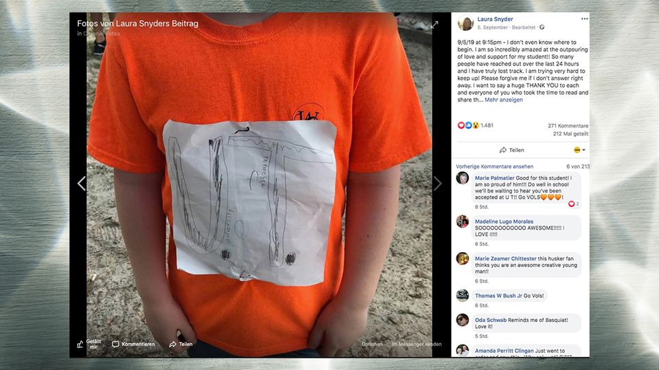 Facebook: Schüler wird für selbst kreiertes T-Shirt ausgelacht – dann zeigt eine Uni Herz
