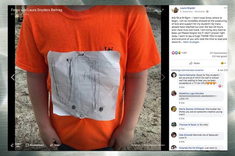 Facebook: Schüler wird für selbst kreiertes T-Shirt ausgelacht – dann zeigt eine Uni Herz