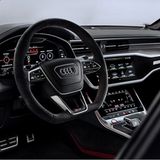 Am Lenkrad können die Audi drive select Modi RS1 und RS2 über die "RS-MODE"-Taste angewählt werden