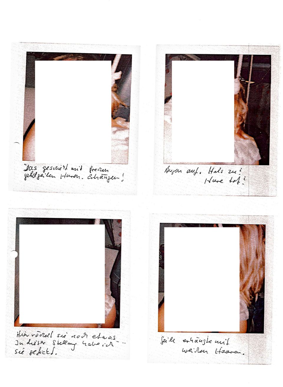 Polaroidfotos der Opfer