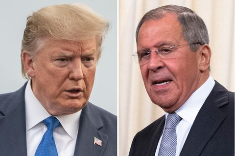 US-Präsident Donald Trump (l.) und der russische Außenminister Sergej Lawrow
