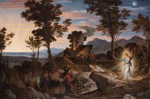 Das Gemälde Landschaft mit dem Propheten Bileam und seiner Eselin