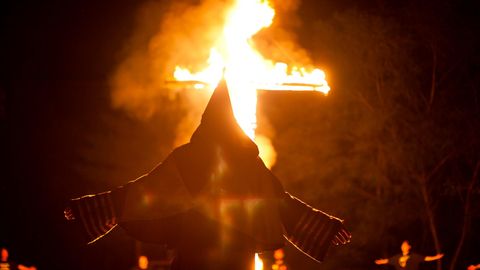 Kreuz brennt Ku Klux Klan