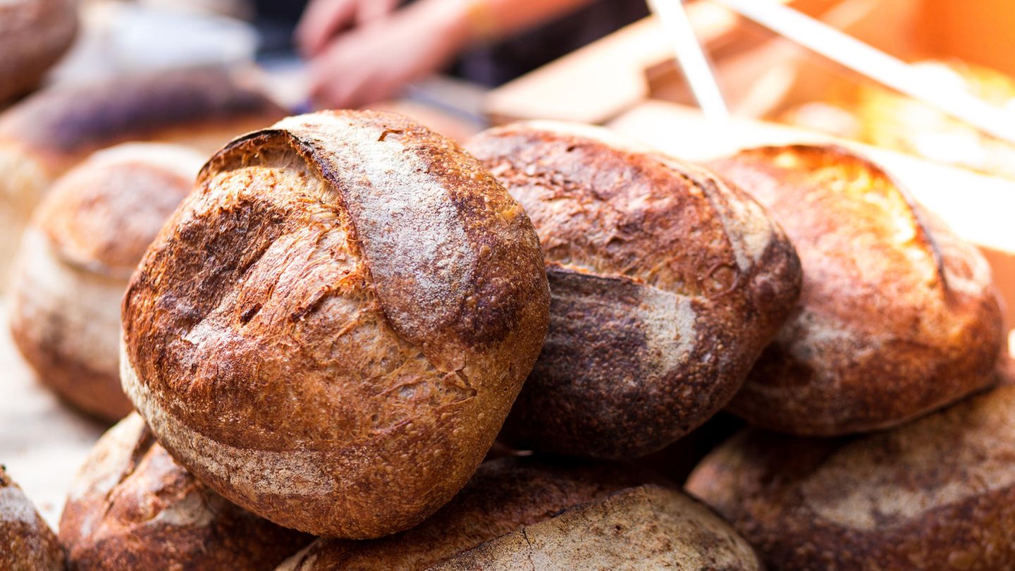 Brot in einer Bäckerauslage
