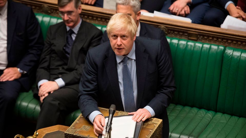 Boris Johnson, Premierminister von Großbritannien, spricht im britischen Parlament