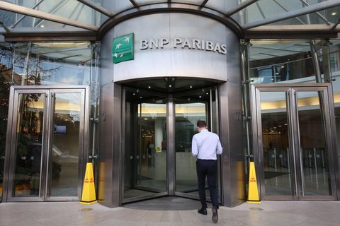 Eine Filiale von BNP Paribas in London