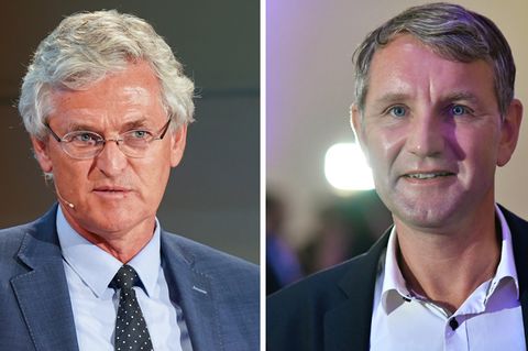 ZDF-Chefredakteur Peter Frey, AfD-Politiker Björn Höcke