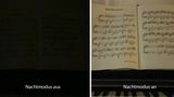 Was technisch möglich ist, zeigt dieses Beispiel: Links fotografierten wir das Notenblatt auf dem Klavier in einem stockdunklen Raum. Rechts mit aktiviertem Nachtmodus auf dem iPhone 11 Pro (Belichtungszeit 10 Sekunden, Handmodus).