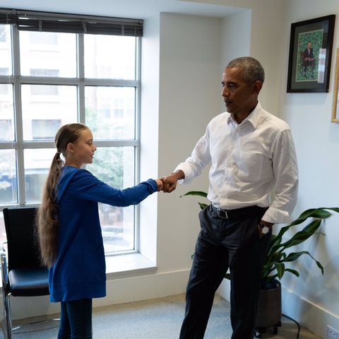 Greta Thunberg mit Barack Obama