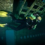 Eine Unterwasseraufnahme aus dem Hauptdeck, wo einst die Passagiere der Economy Class saßen.